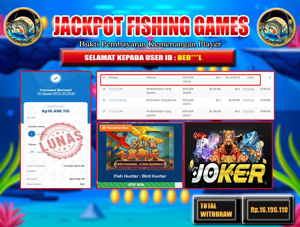 BRI303 JACKPOT FISHING GAMES